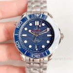 (OM) Copy Omega Seamaster Diver 300M Chronomeyer Watch Stainless Steel Blue Ceramic